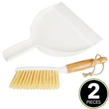 Stylish mDesign Dustpan & Brush Set for Easy Cleaning