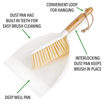 Stylish mDesign Dustpan & Brush Set for Easy Cleaning