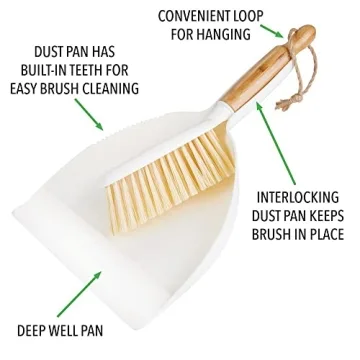 Stylish mDesign Dustpan & Brush Set for Easy Cleaning