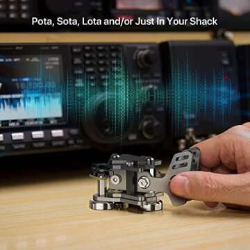 Morse Code Key with Adjustable Double Paddle & Switching