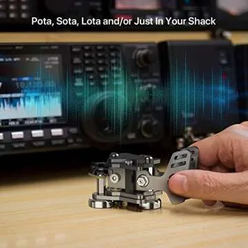 Morse Code Key with Adjustable Double Paddle & Switching