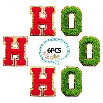 HOHOHO Iron on Patches for Festive Christmas Decor