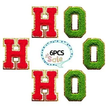 HOHOHO Iron on Patches for Festive Christmas Decor