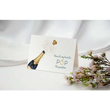 Set of 10,Bridesmaid Proposal Card with Envelopes for Bridesmaid Proposal Box & Bridesmaid Gifts For Wedding Day,Maid of Honor Proposal Gifts and Bride & Groomsmen Gifts,Champagne