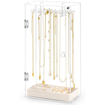 Stylish Acrylic Necklace Holder Jewelry Organizer with Hooks