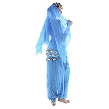 Seawhisper Genie Costume for Women Adult I Dream of Jeannie Princess Jasmine Aladdin Ladies
