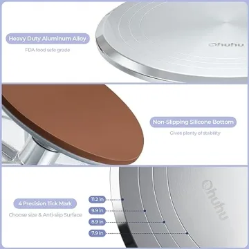 12'' Cake Turntable Set with Spatulas & Smoother