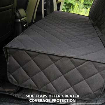 Waterproof Dog Car Seat Cover with Side Flap, Nonslip Luxury