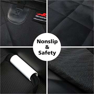 Waterproof Dog Car Seat Cover with Side Flap, Nonslip Luxury