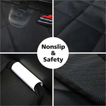 Waterproof Dog Car Seat Cover with Side Flap, Nonslip Luxury