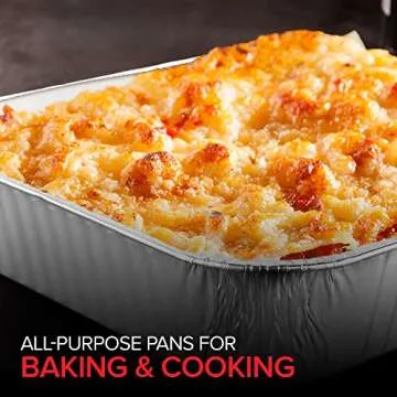 Aluminum Pans 8x8 Disposable Foil Pans (20 Pack) - 8 Inch Square Pans - Tin Foil Pans Great for Cooking, Heating, Storing, Prepping Food