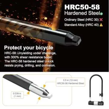 Bike U Lock with Cable | Via Velo Heavy Duty Anti-Theft Bicycle U Lock Sold Secure Silver 15mm Shackle Inner Dim 9 x 4.5 in with 10mm x 6Ft Length Cable Security Lock for Bike Electric Bike Scooter