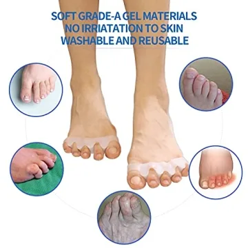 Niupiour Gel Toe Spacers for Pain Relief & Pedicure