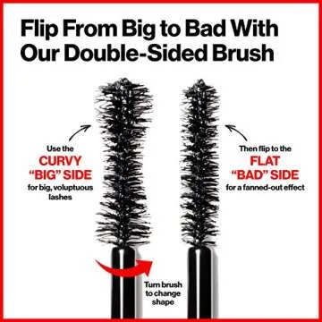 Revlon Mascara, So Fierce Big Bad Lash Eye Makeup, Volumizing, Lasts up to 24 Hours, No Clump, Smudge Proof, Flake Proof, 762 Waterproof Blackest Black, 0.34 fl. Oz