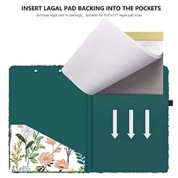 Stylish Hongri Clipboard Folio with Refillable Notepad