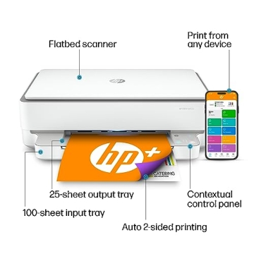 HP ENVY 6055e Wireless Color Inkjet Printer - Easy Setup for Home
