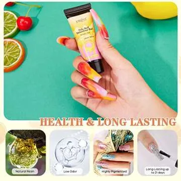 JOSLOVE Nail Gel Kit - 7 Color Fruit Series for DIY Art