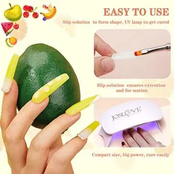 JOSLOVE Nail Gel Kit - 7 Color Fruit Series for DIY Art
