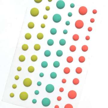 60pcs Self Adhesive Round Matte Enamel Dots Stickers
