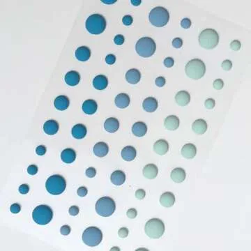 60pcs Self Adhesive Round Matte Enamel Dots Stickers