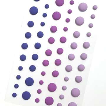 60pcs Self Adhesive Round Matte Enamel Dots Stickers