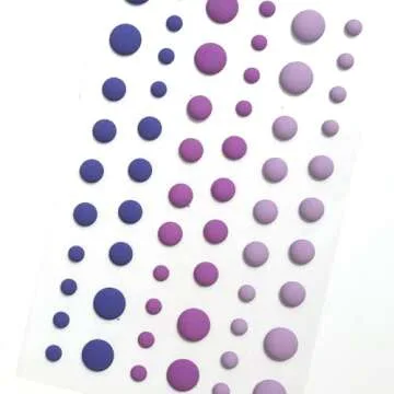 60pcs Self Adhesive Round Matte Enamel Dots Stickers