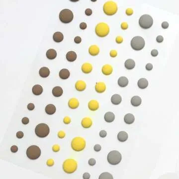 60pcs Self Adhesive Round Matte Enamel Dots Stickers