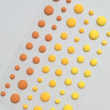 60pcs Self Adhesive Round Matte Enamel Dots Stickers