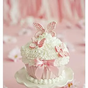 Butterfly Fondant Mold Silicone Premium Candy Sugar Silicone Molds for Wedding Cake Cupcake Baby Shower Birthday Decorations 6 Cavities