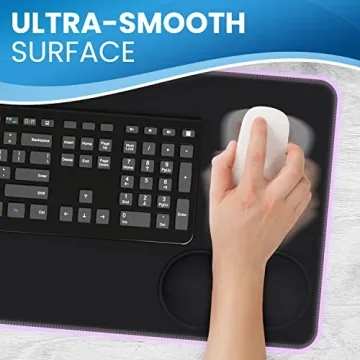 Ergonomic Gaming Mouse Pad with RGB Lighting and Wrist Rest