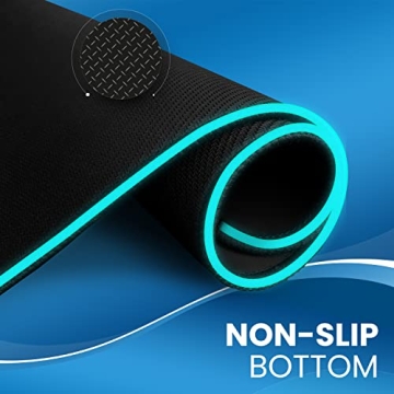 Ergonomic Gaming Mouse Pad with RGB Lighting and Wrist Rest