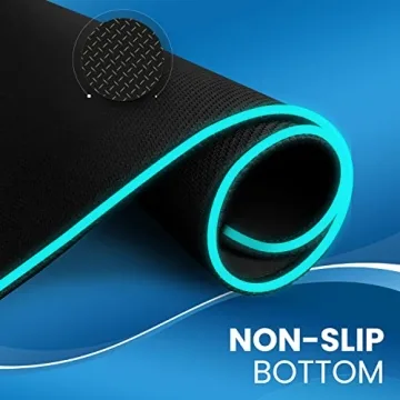 Ergonomic Gaming Mouse Pad with RGB Lighting and Wrist Rest