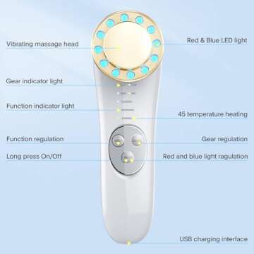 Galvanic Facial Machine Face Massager 7 in 1 Skin Care Tools High Frequency Facial Machine