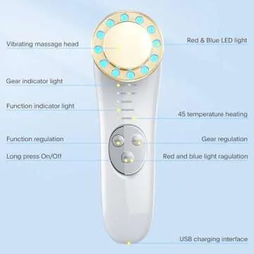 Galvanic Facial Machine Face Massager 7 in 1 Skin Care Tools High Frequency Facial Machine