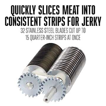 Weston Manual Support Beef Jerky Slicer, Quick and Easy Operation For Cuts Up To 5” Wide x 1.25”...