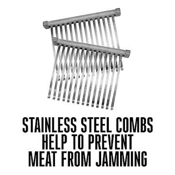 Weston Manual Support Beef Jerky Slicer, Quick and Easy Operation For Cuts Up To 5” Wide x 1.25” Thick, Durable Aluminum Construction, Stainless Steel Blades, Charcoal Gray