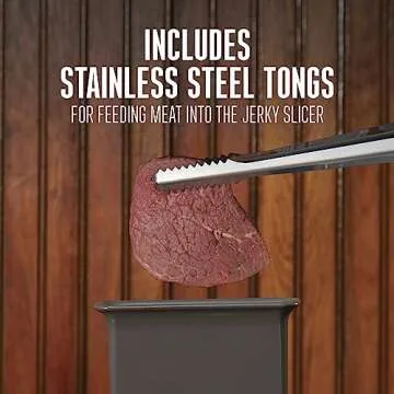 Weston Manual Support Beef Jerky Slicer, Quick and Easy Operation For Cuts Up To 5” Wide x 1.25” Thick, Durable Aluminum Construction, Stainless Steel Blades, Charcoal Gray