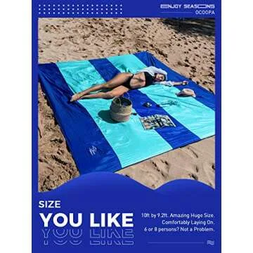 OCOOPA Extra Large Beach Blanket - Sand Free & Oversized Camping Mat
