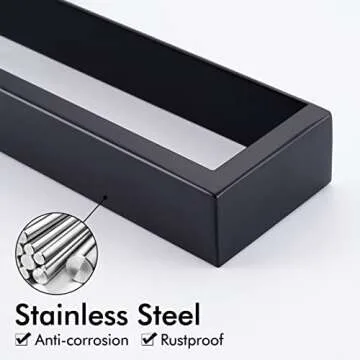 KES Self Adhesive Towel Bar Modern Towel Rack for Home