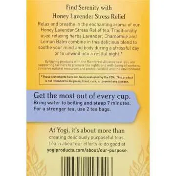 Yogi Tea Herbal Stress Relief, Honey Lavender 16 ct