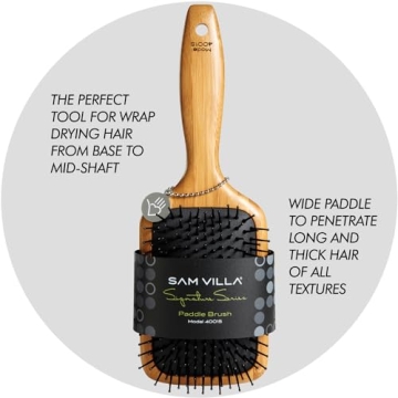 Sam Villa Bamboo Brush for Easy Hair Styling