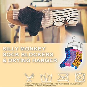 SILLY MONKEY Stainless Steel Sock Blockers & Drying Rack
