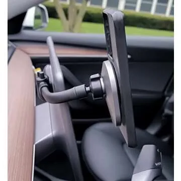 GALVANOX Phone Holder for Tesla Model 3 / Model Y - Magnetic Car Mount with Wireless Charging (Compatible with MagSafe)