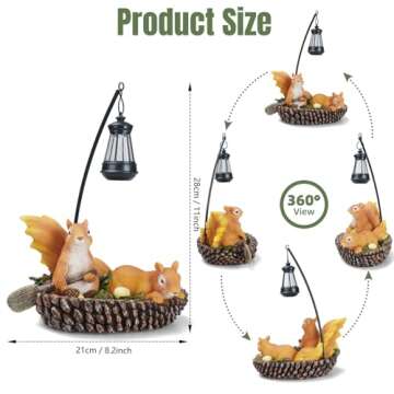 Fun Solar Squirrel Statue for Garden Decor and Gifts