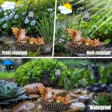 Fun Solar Squirrel Statue for Garden Decor and Gifts
