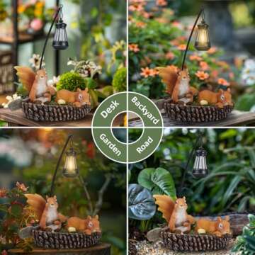 Fun Solar Squirrel Statue for Garden Decor and Gifts