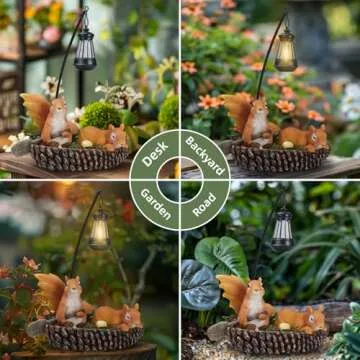 Fun Solar Squirrel Statue for Garden Decor and Gifts