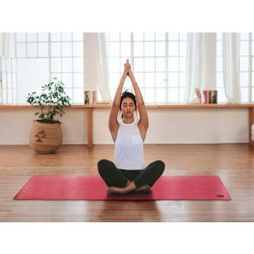 IUGA Pro Yoga Mat Non Slip Hot Yoga Mat Anti-tear Exercise Mat Eco Friendly Yoga Mats with SGS Certified Material Free Carrying Strap Included