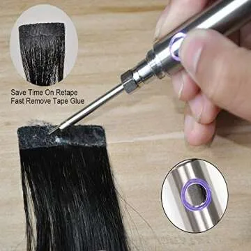 Tape in Extension Remover Electric Heated Tape Remover Fast Tape in Hair Extension Tool Tape-In Hair Extensions Adhesive Remover