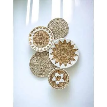 Woven Wall Basket Set - Handmade Boho Decor Set